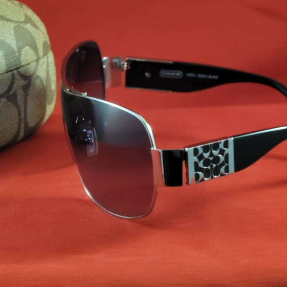 Coach Womens Hazel S563 size 57-18-120 Tortoise/Brown Aviator Sunglasses w/Case - Picture 5 of 11